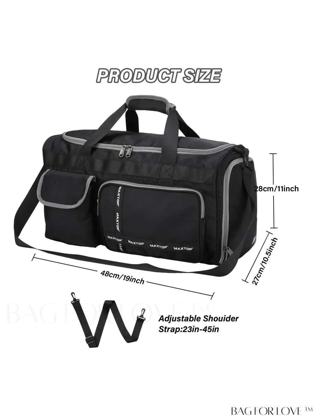 BagForLove - MAXTOP Womens Travel Duffle Bag - Stylish, Spacious, and Organized