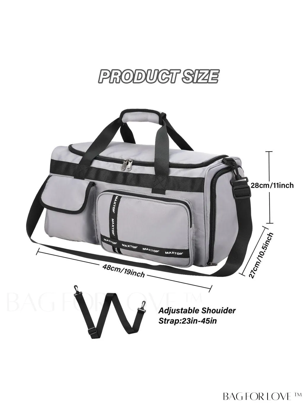 BagForLove - MAXTOP Womens Travel Duffle Bag: Stylish Weekender Tote with Large Capacity and Shoe Compartment