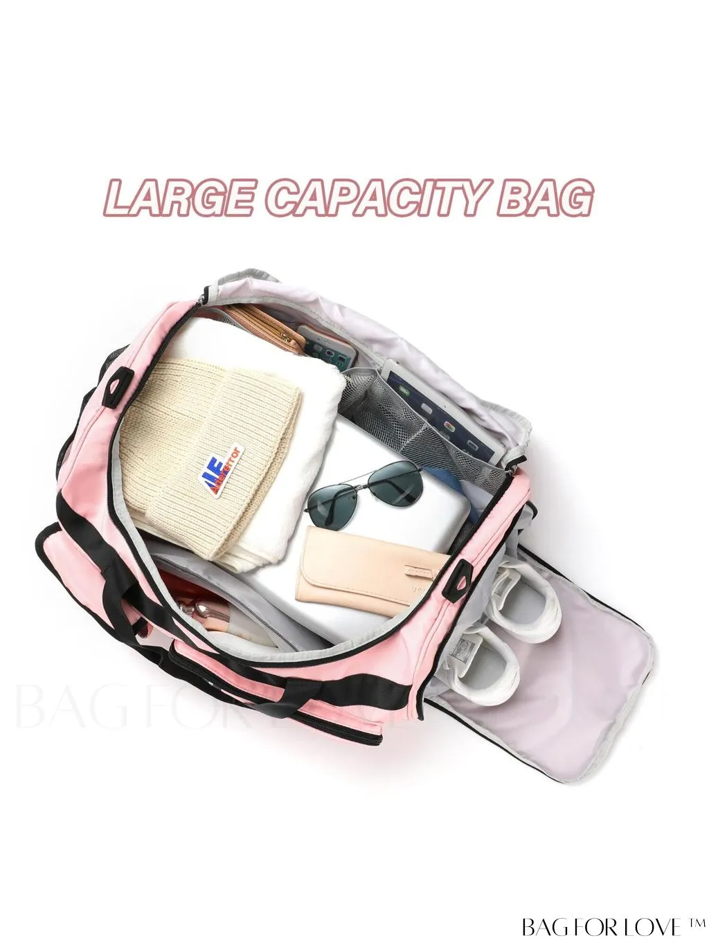 BagForLove - MAXTOP Womens Travel Duffle Bag: Stylish Weekender Tote with Large Capacity and Shoe Compartment
