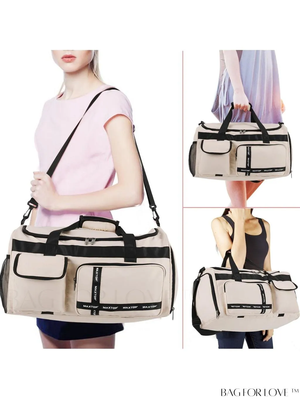 BagForLove - MAXTOP Womens Travel Duffle Bag: Stylish Weekender Tote with Large Capacity and Shoe Compartment