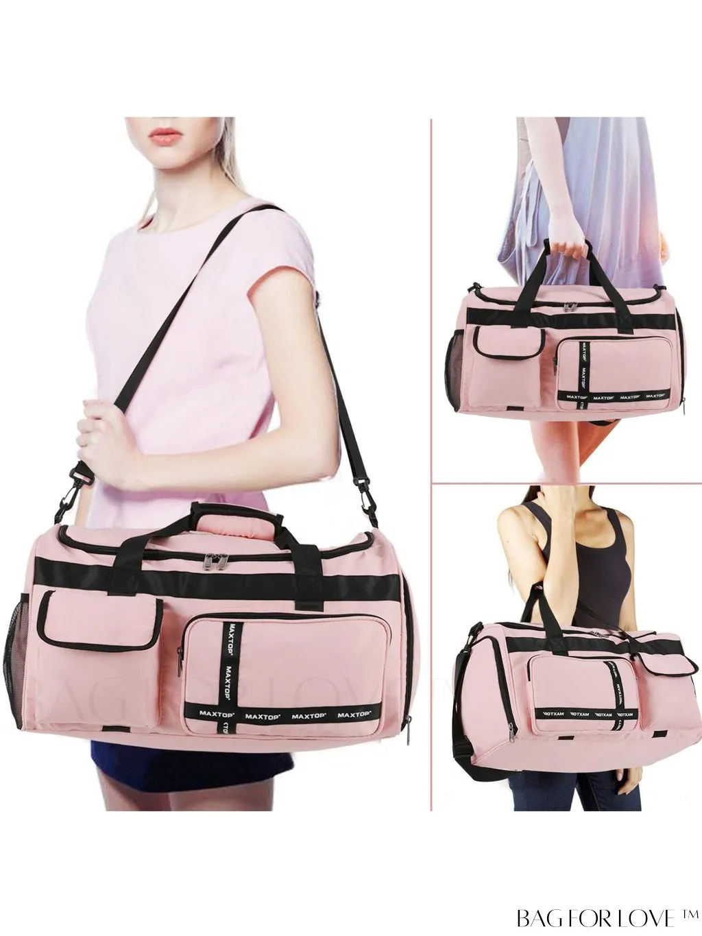 BagForLove - MAXTOP Womens Travel Duffle Bag: Stylish Weekender Tote with Large Capacity and Shoe Compartment