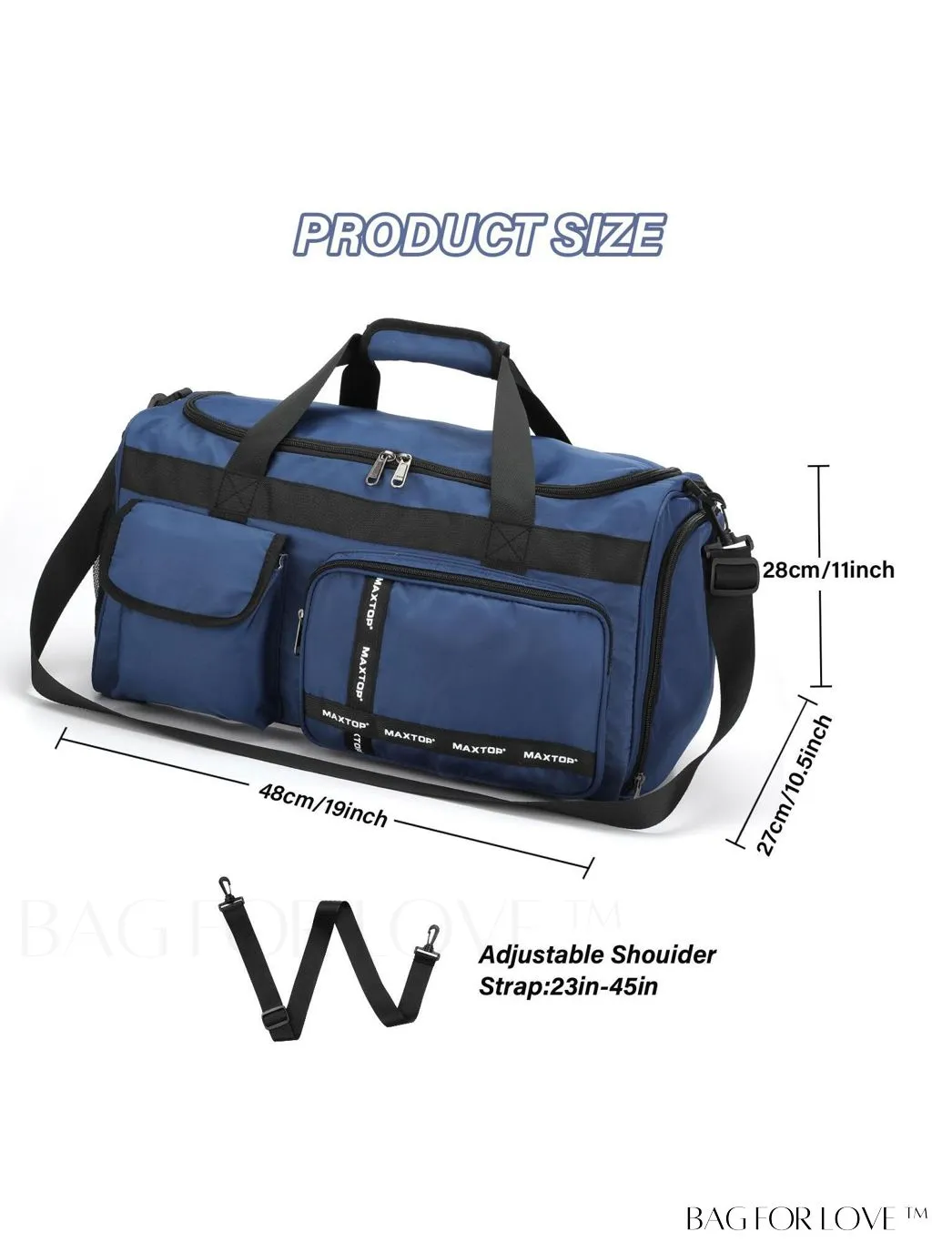 BagForLove - MAXTOP Womens Travel Duffle Bag: Stylish Weekender Tote with Large Capacity and Shoe Compartment