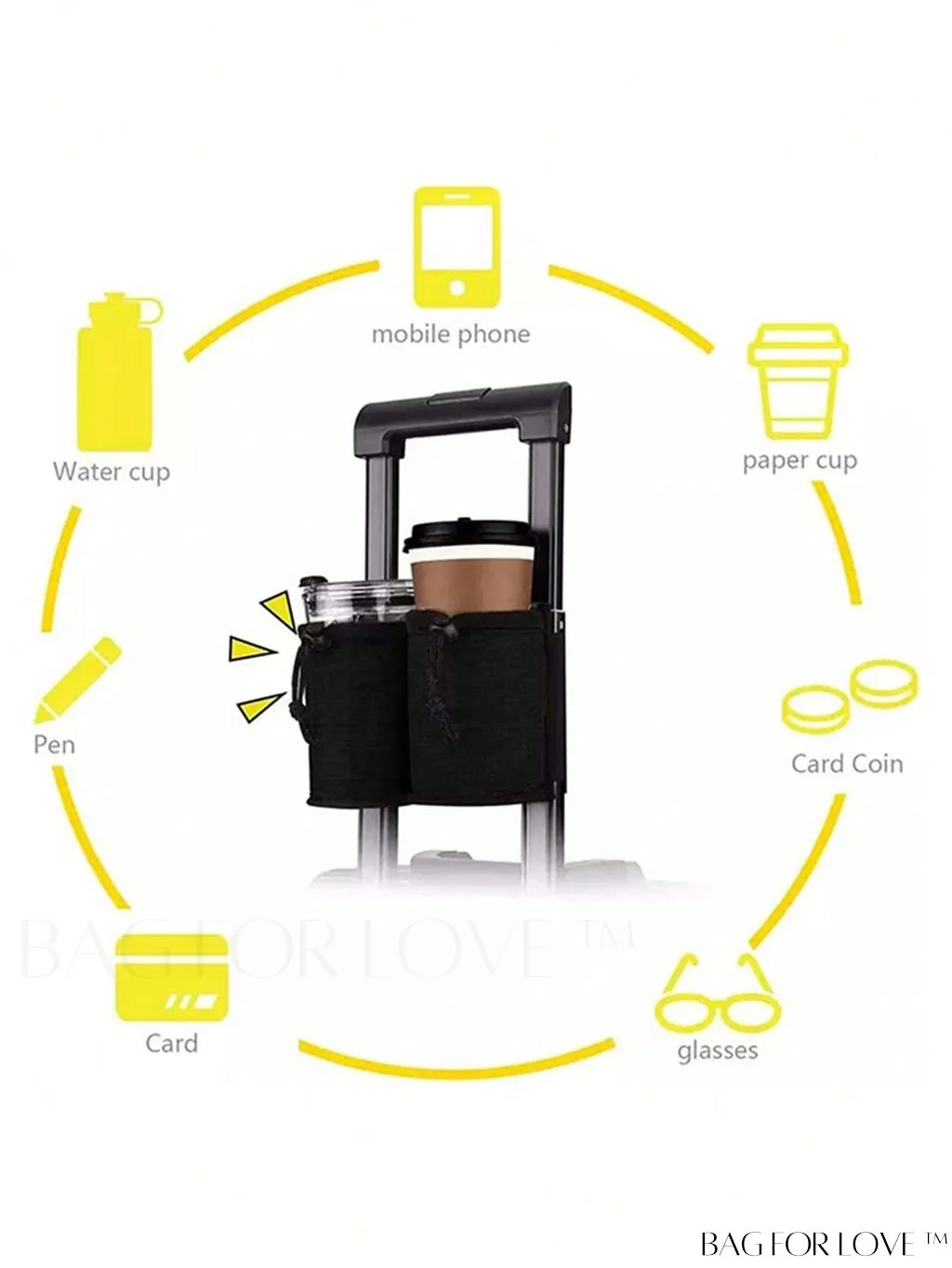 BagForLove - Multipurpose Travel Bag for Trunk Organization and Hands-Free Luggage Storage