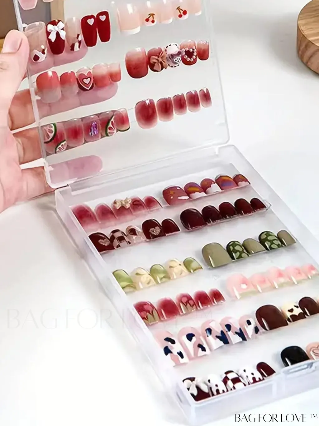 BagForLove - Portable Transparent Nail Art Storage Box with Multi-Functional Design - Ideal for Beauty Tools and Jewelry