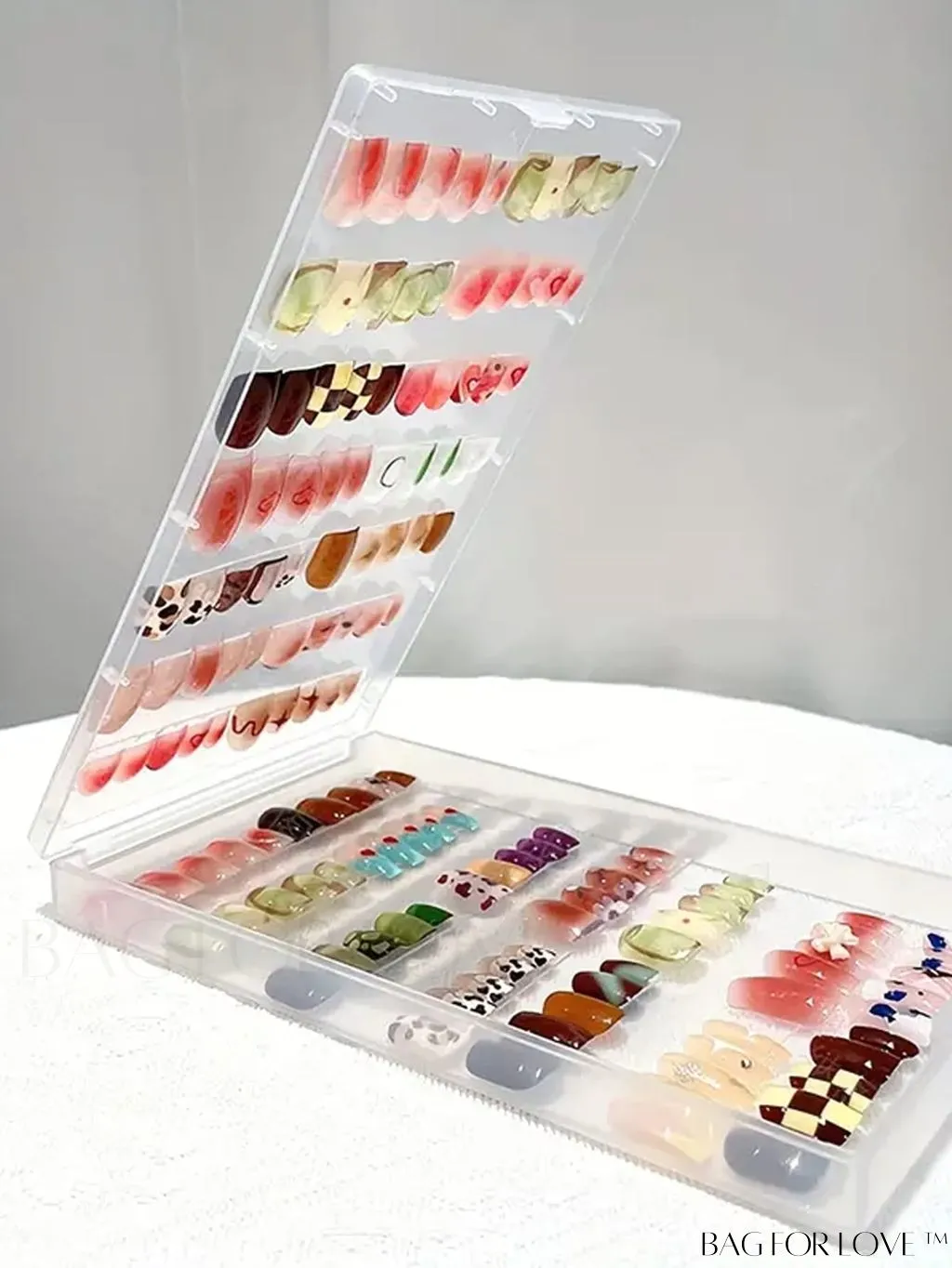 BagForLove - Portable Transparent Nail Art Storage Box with Multi-Functional Design - Ideal for Beauty Tools and Jewelry