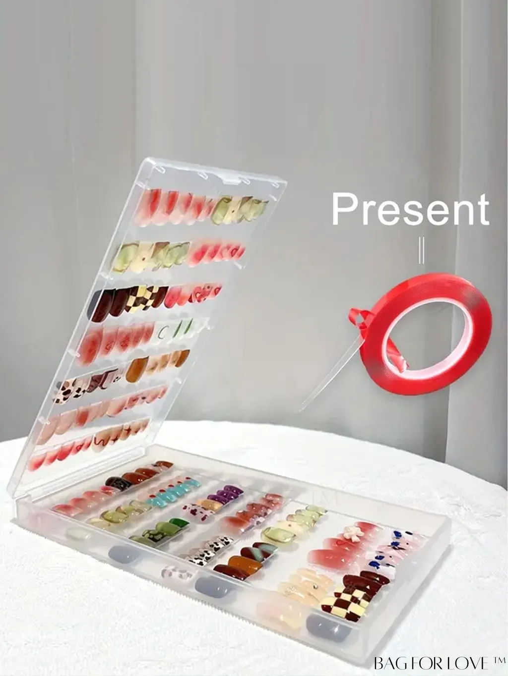 BagForLove - Portable Transparent Nail Art Storage Box with Multi-Functional Design - Ideal for Beauty Tools and Jewelry