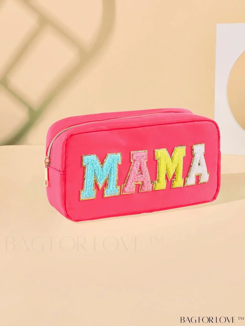 BagForLove - Portable Travel Makeup Bag with Letter Decor