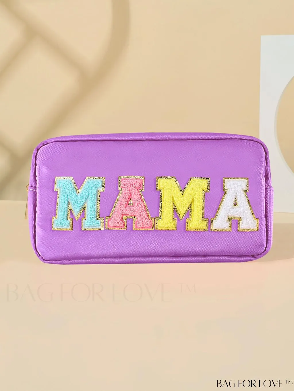 BagForLove - Portable Travel Makeup Bag with Letter Decor