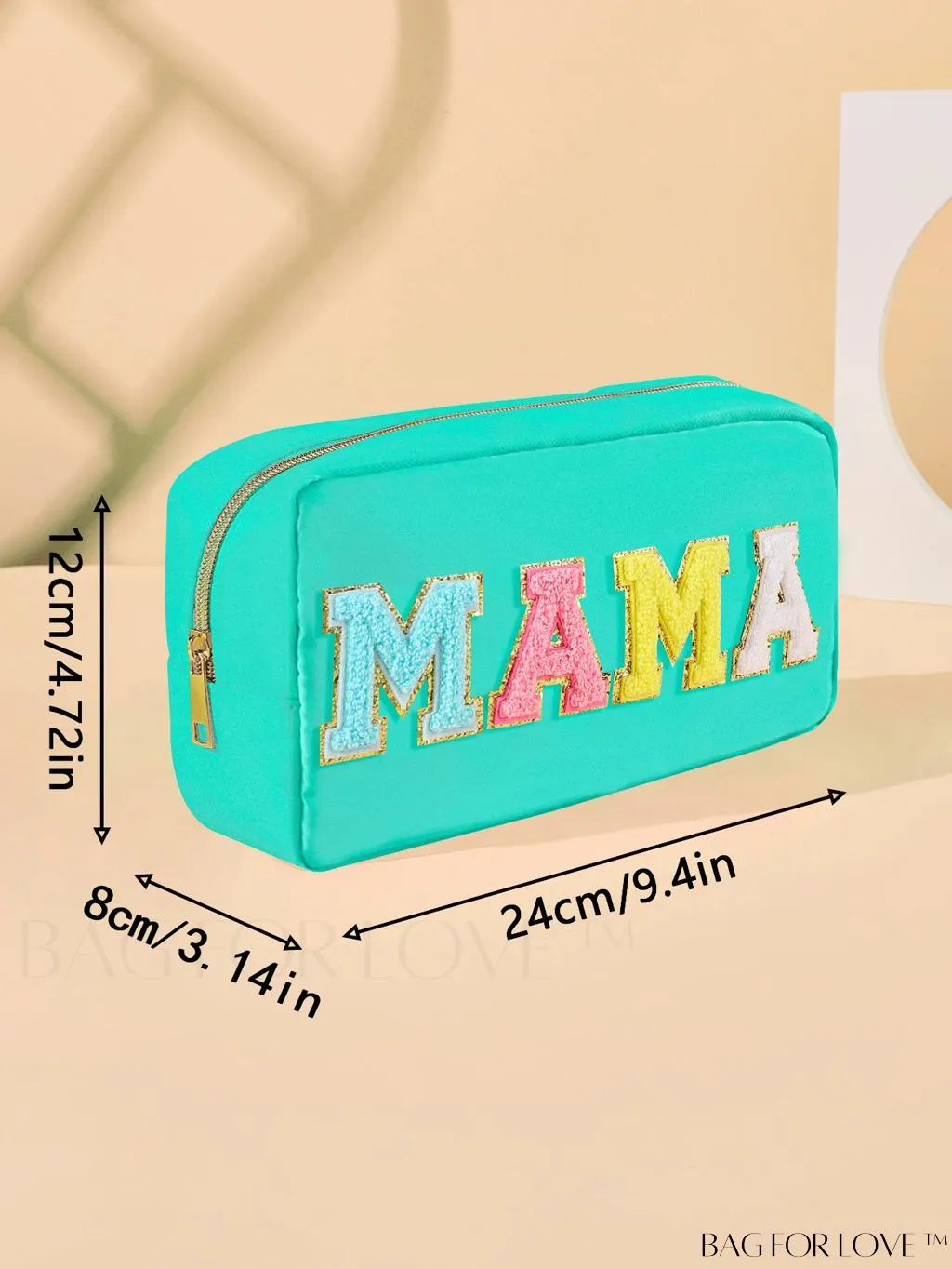 BagForLove - Portable Travel Makeup Bag with Letter Decor