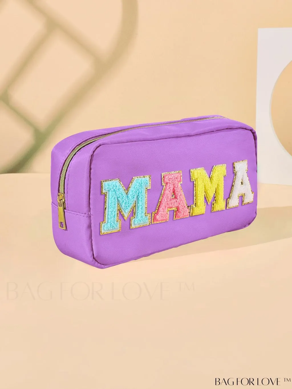 BagForLove - Portable Travel Makeup Bag with Letter Decor