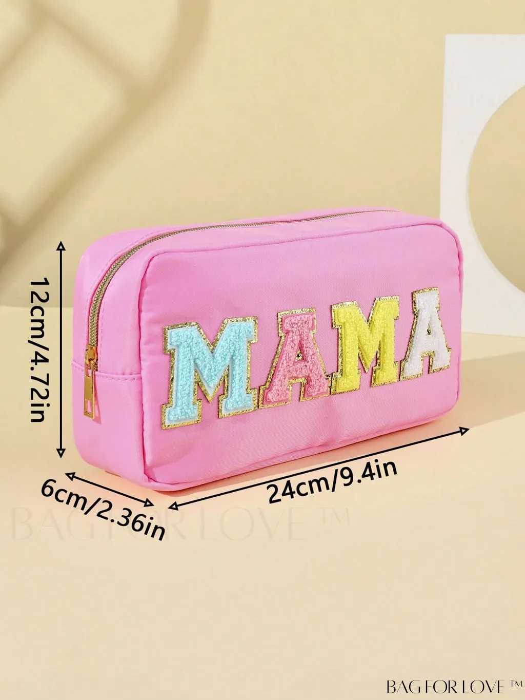 BagForLove - Portable Travel Makeup Bag with Letter Decor