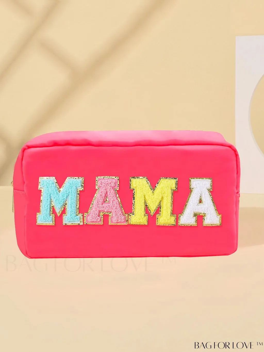 BagForLove - Portable Travel Makeup Bag with Letter Decor
