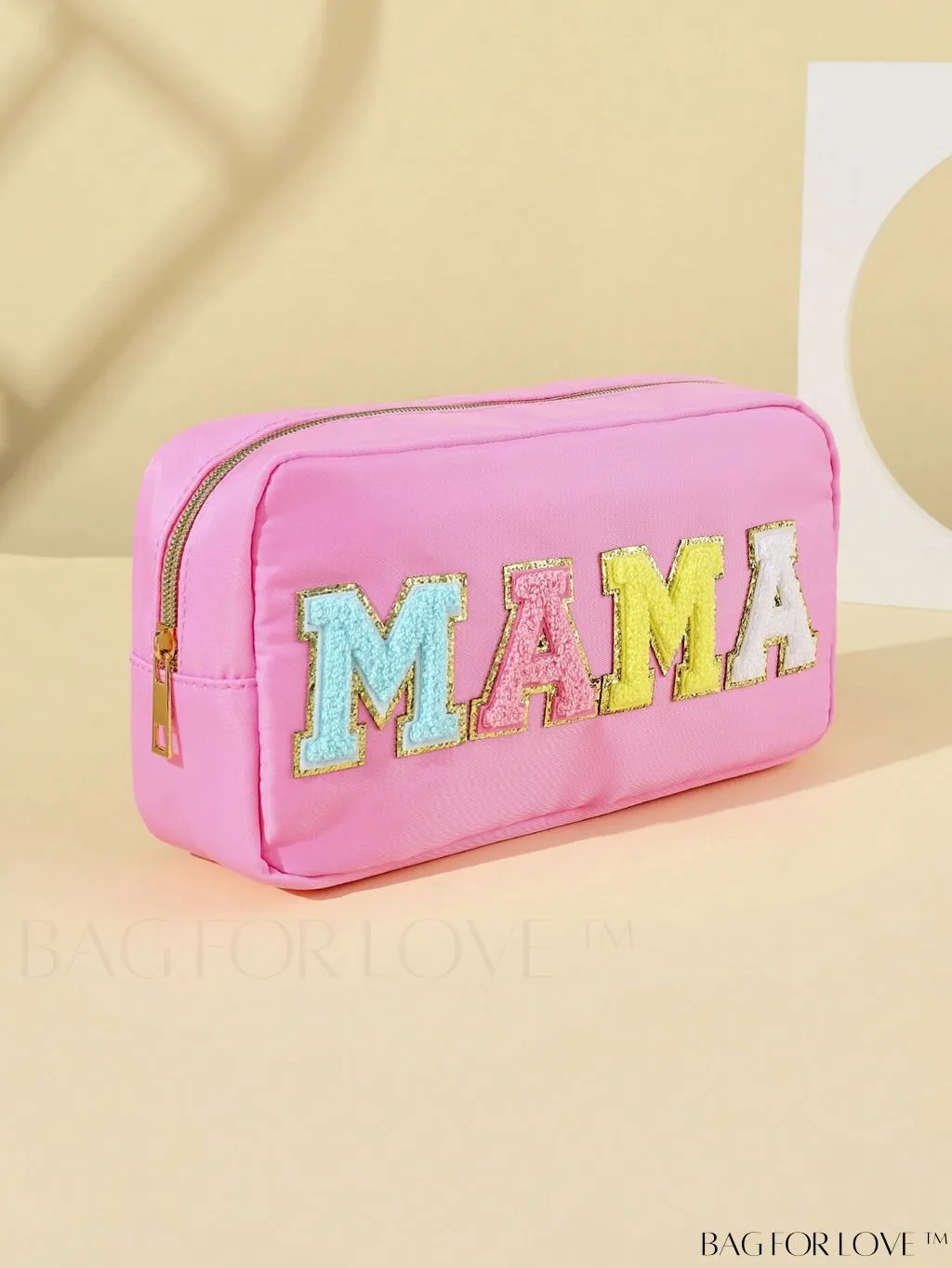 BagForLove - Portable Travel Makeup Bag with Letter Decor