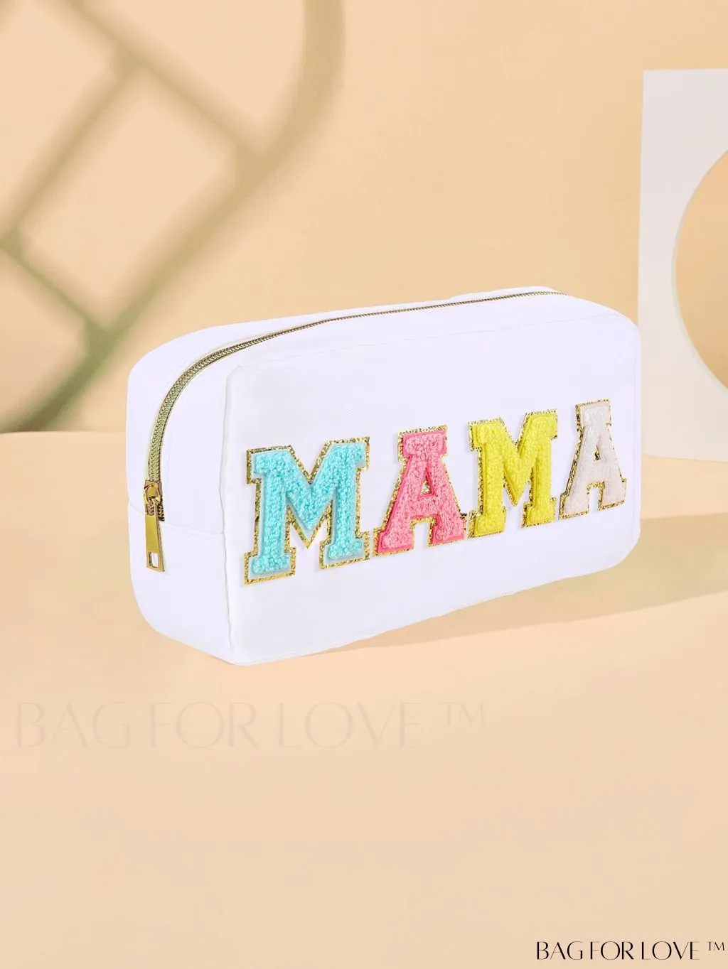 BagForLove - Portable Travel Makeup Bag with Letter Decor