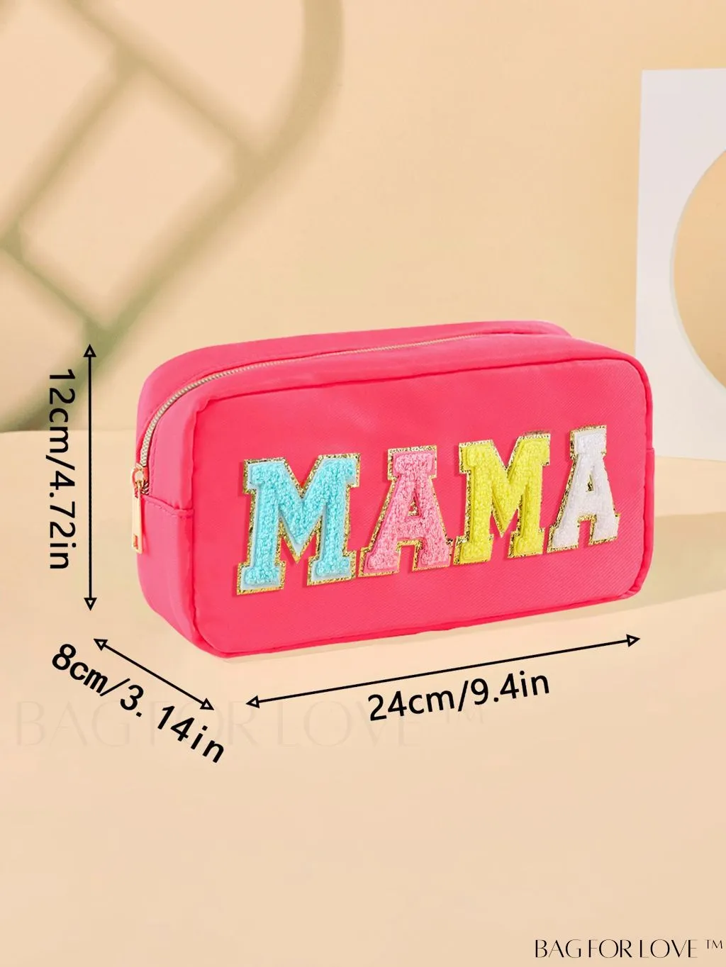 BagForLove - Portable Travel Makeup Bag with Letter Decor
