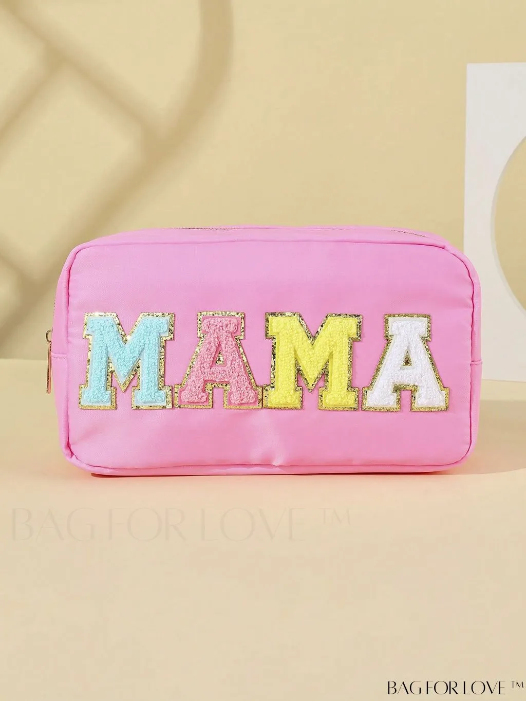 BagForLove - Portable Travel Makeup Bag with Letter Decor