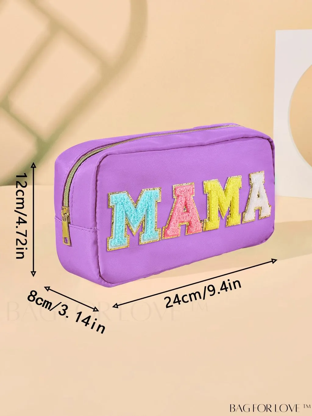 BagForLove - Portable Travel Makeup Bag with Letter Decor