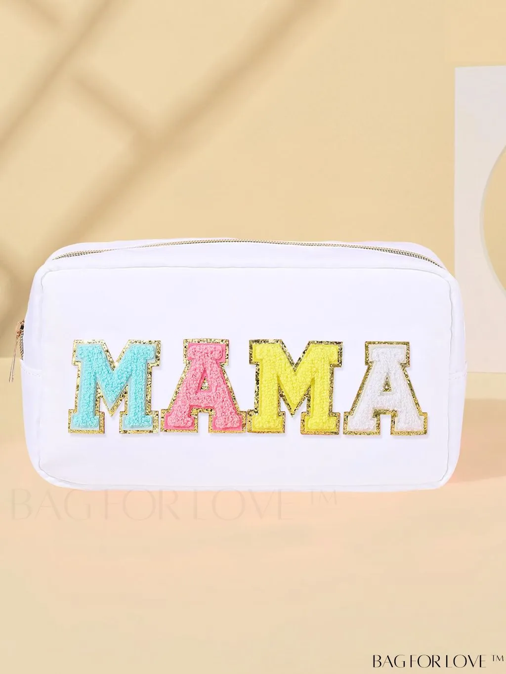 BagForLove - Portable Travel Makeup Bag with Letter Decor