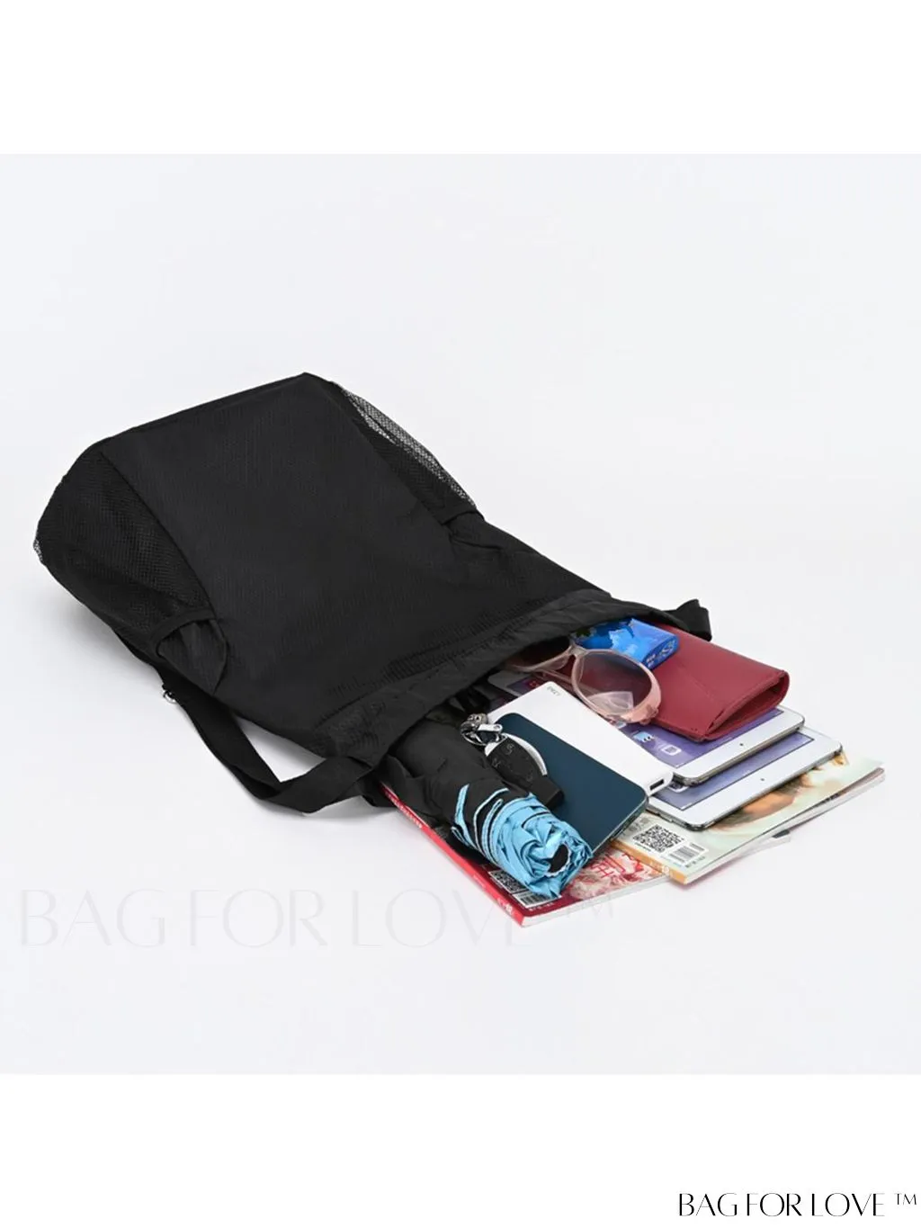 BagForLove - Red Minimalist Drawstring Backpack: Stylish, Durable Travel Bag for Sports and Leisure