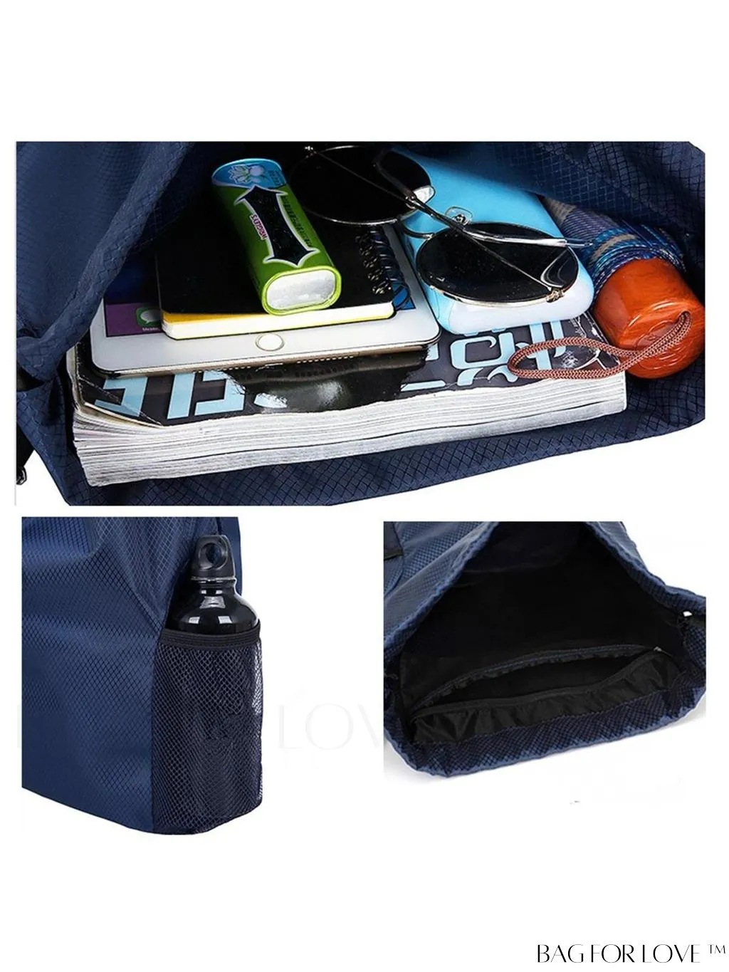 BagForLove - Red Minimalist Drawstring Backpack: Stylish, Durable Travel Bag for Sports and Leisure