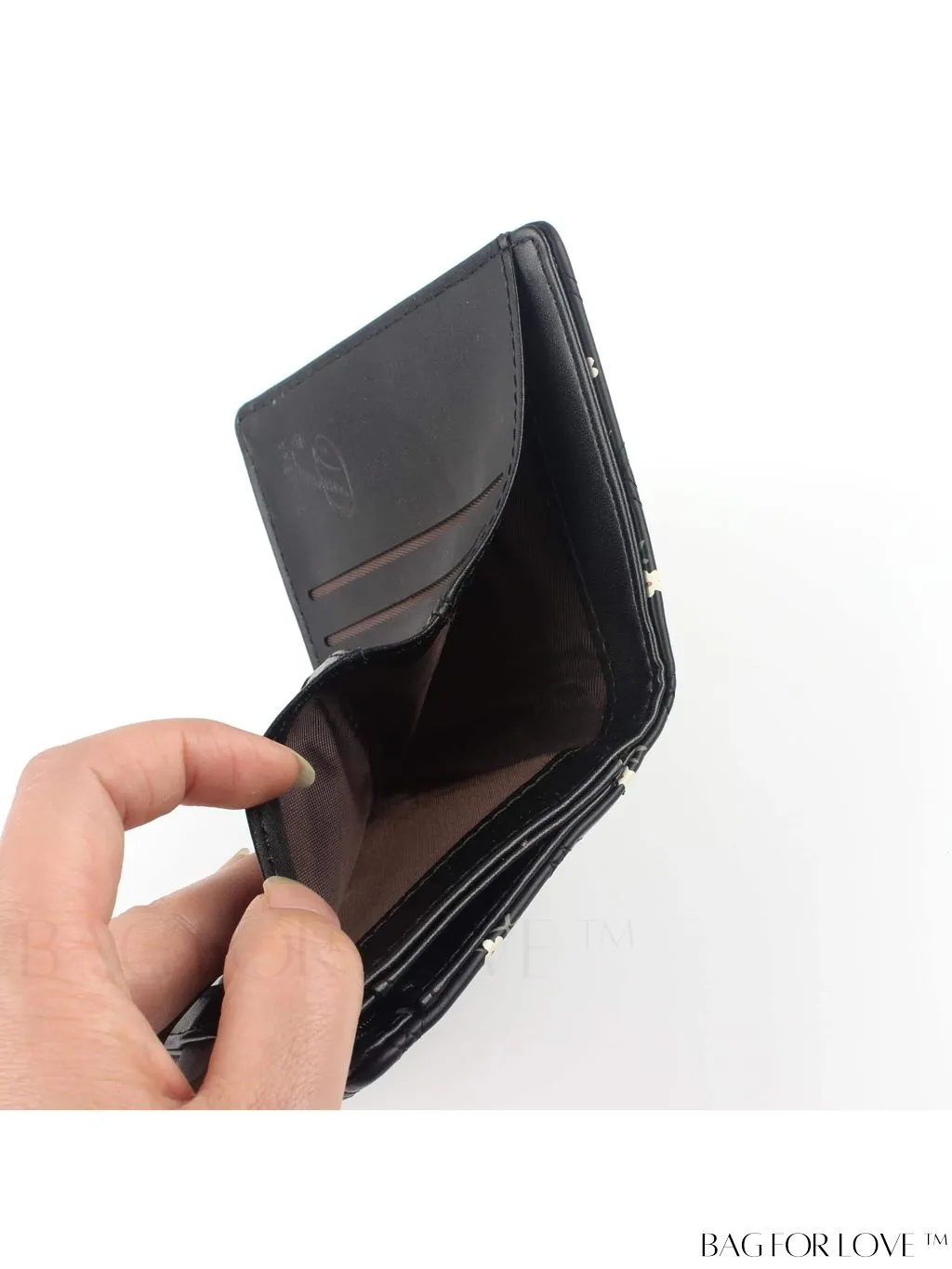 BagForLove - Small Preppy Wallet with Floral and Letter Graphic Design