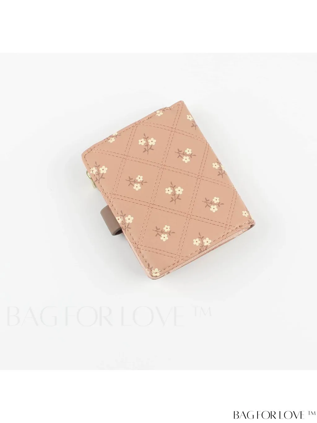 BagForLove - Small Preppy Wallet with Floral and Letter Graphic Design