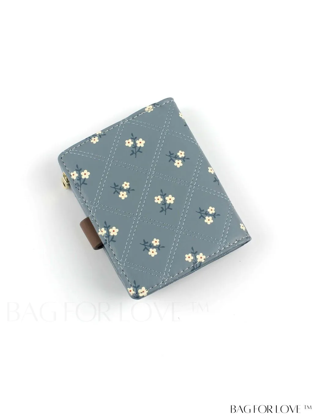 BagForLove - Small Preppy Wallet with Floral and Letter Graphic Design