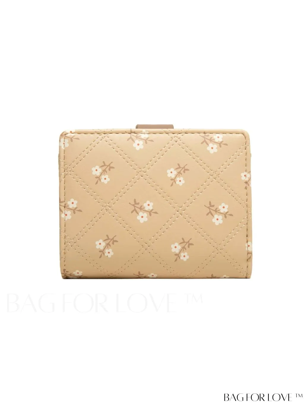 BagForLove - Small Preppy Wallet with Floral and Letter Graphic Design