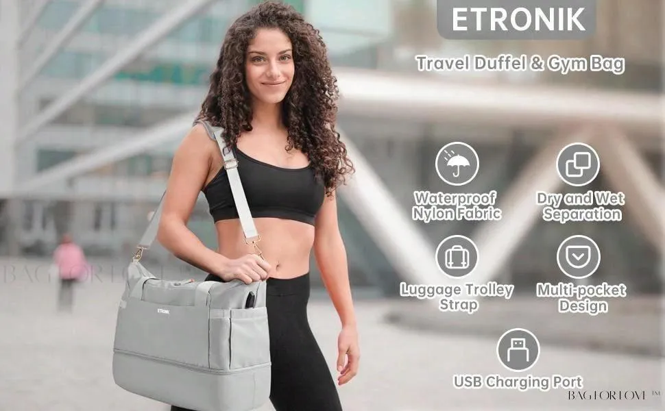 BagForLove - Sporty Weekender Bag For Her, Overnight Essentials