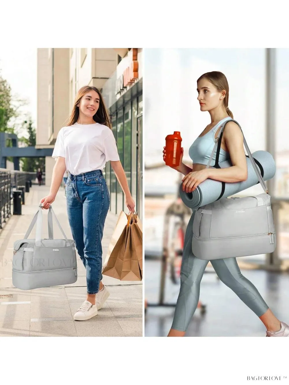 BagForLove - Sporty Weekender Bag For Her, Overnight Essentials