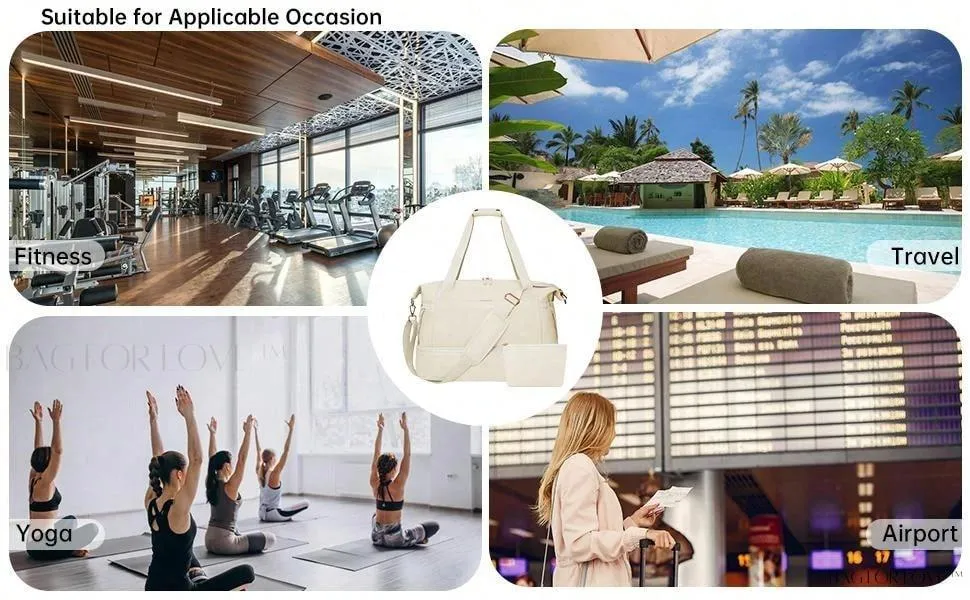 BagForLove - Sporty Weekender Bag For Her, Overnight Essentials