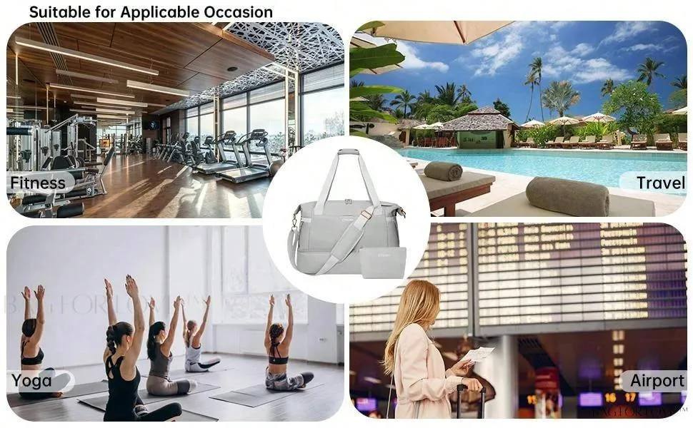 BagForLove - Sporty Weekender Bag For Her, Overnight Essentials