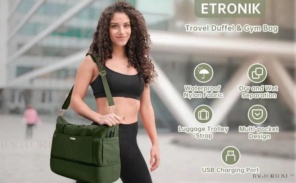 BagForLove - Sporty Weekender Bag For Her, Overnight Essentials