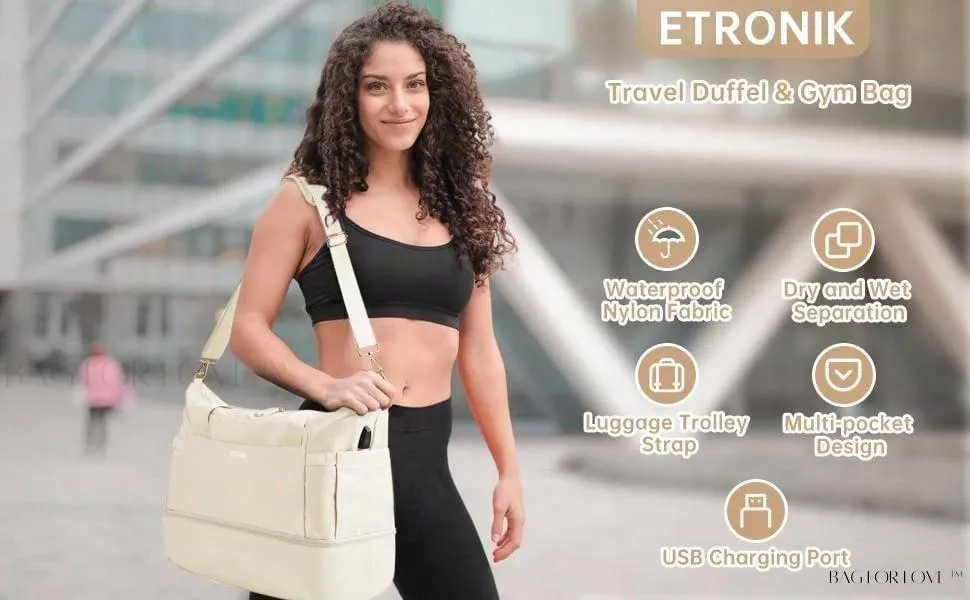 BagForLove - Sporty Weekender Bag For Her, Overnight Essentials