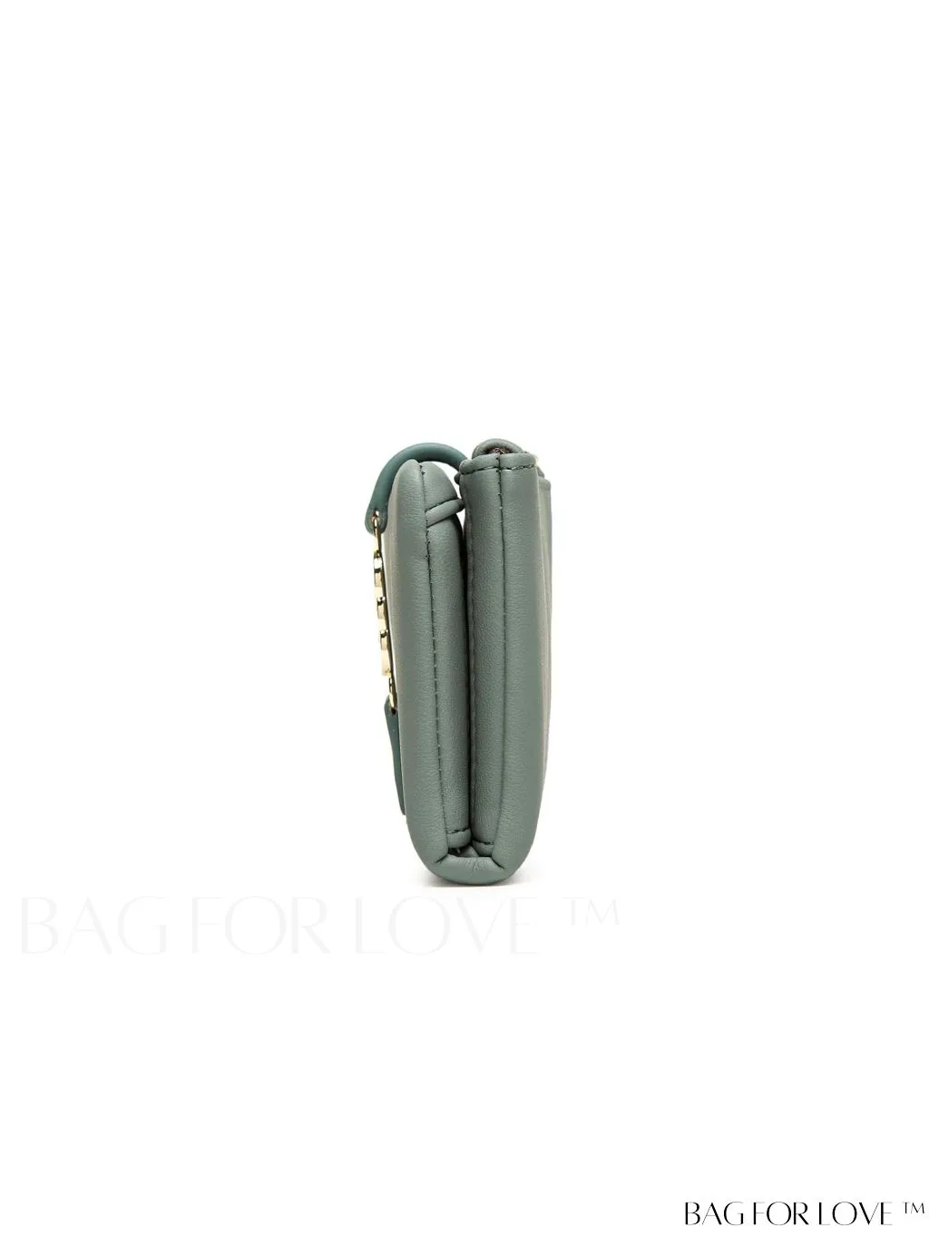 BagForLove - Stylish Green Metal Zippered Wallet with Fashionable Metal Accents