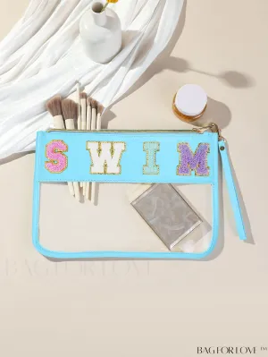 BagForLove - Stylish Transparent Cosmetic Bag Featuring Chic Letter Print