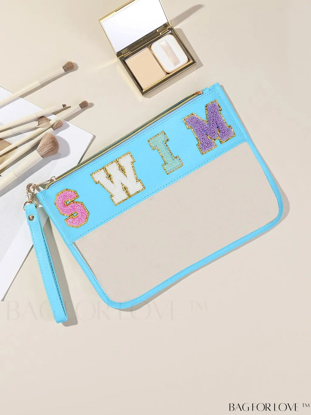 BagForLove - Stylish Transparent Cosmetic Bag Featuring Chic Letter Print