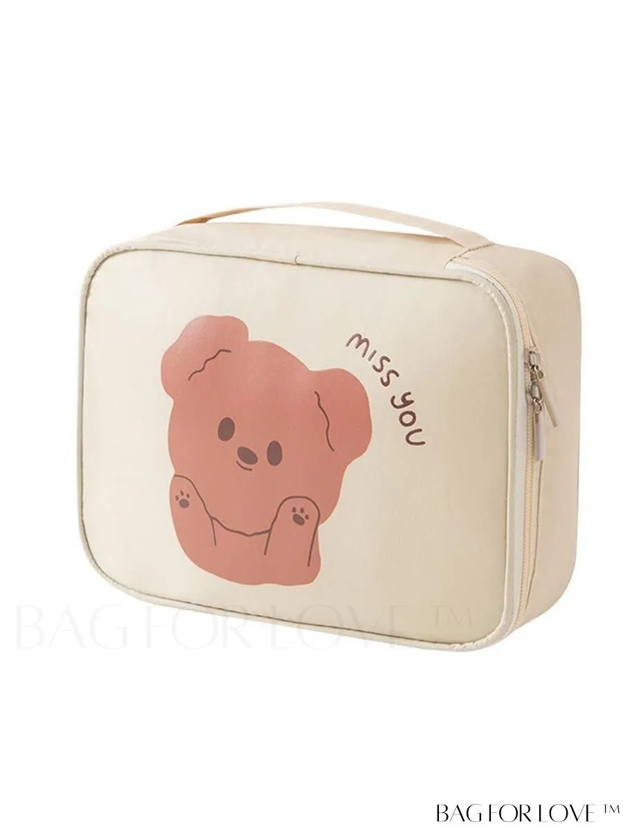 BagForLove - Summer New Pink Cute Rabbit Makeup Bag: Portable, Waterproof, Multi-Functional with Large Capacity