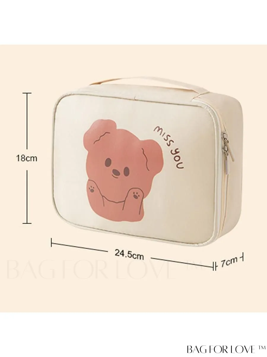 BagForLove - Summer New Pink Cute Rabbit Makeup Bag: Portable, Waterproof, Multi-Functional with Large Capacity