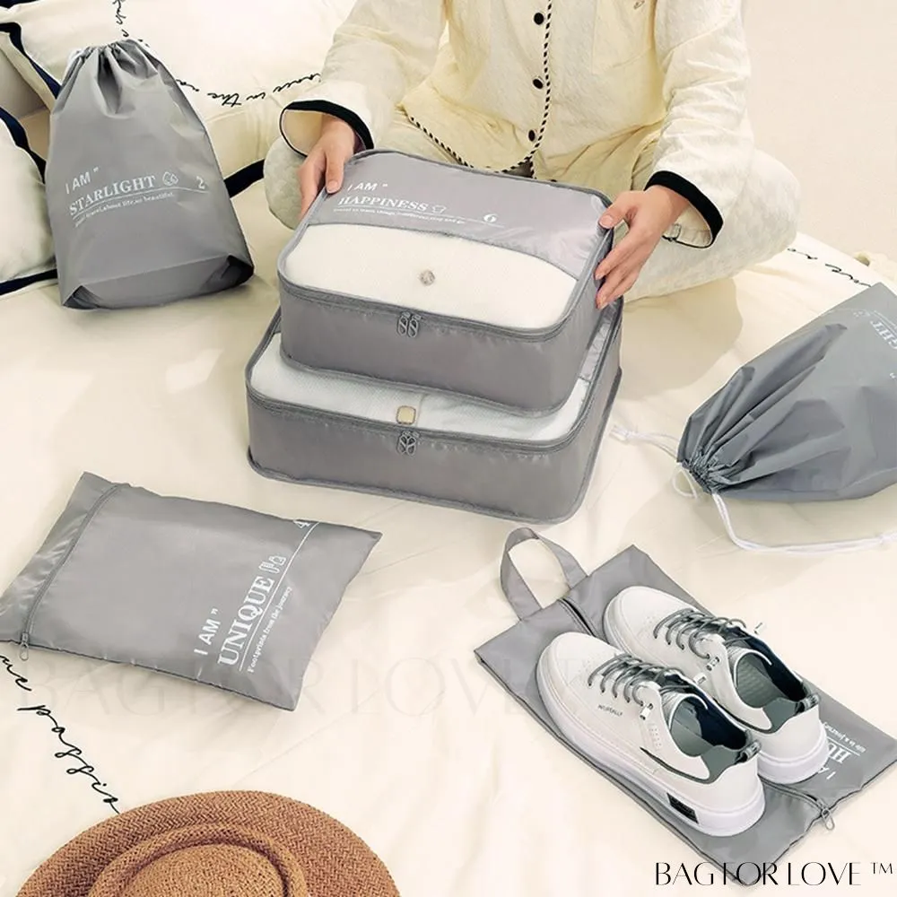 BagForLove - Versatile 6-Piece Travel Storage Set for Efficient Luggage Organization - Clothes, Underwear, Cosmetics