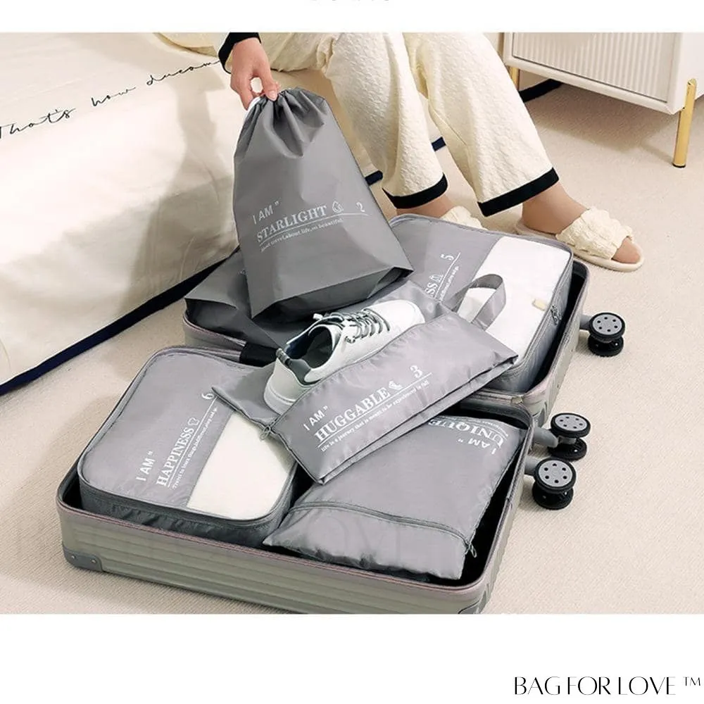 BagForLove - Versatile 6-Piece Travel Storage Set for Efficient Luggage Organization - Clothes, Underwear, Cosmetics