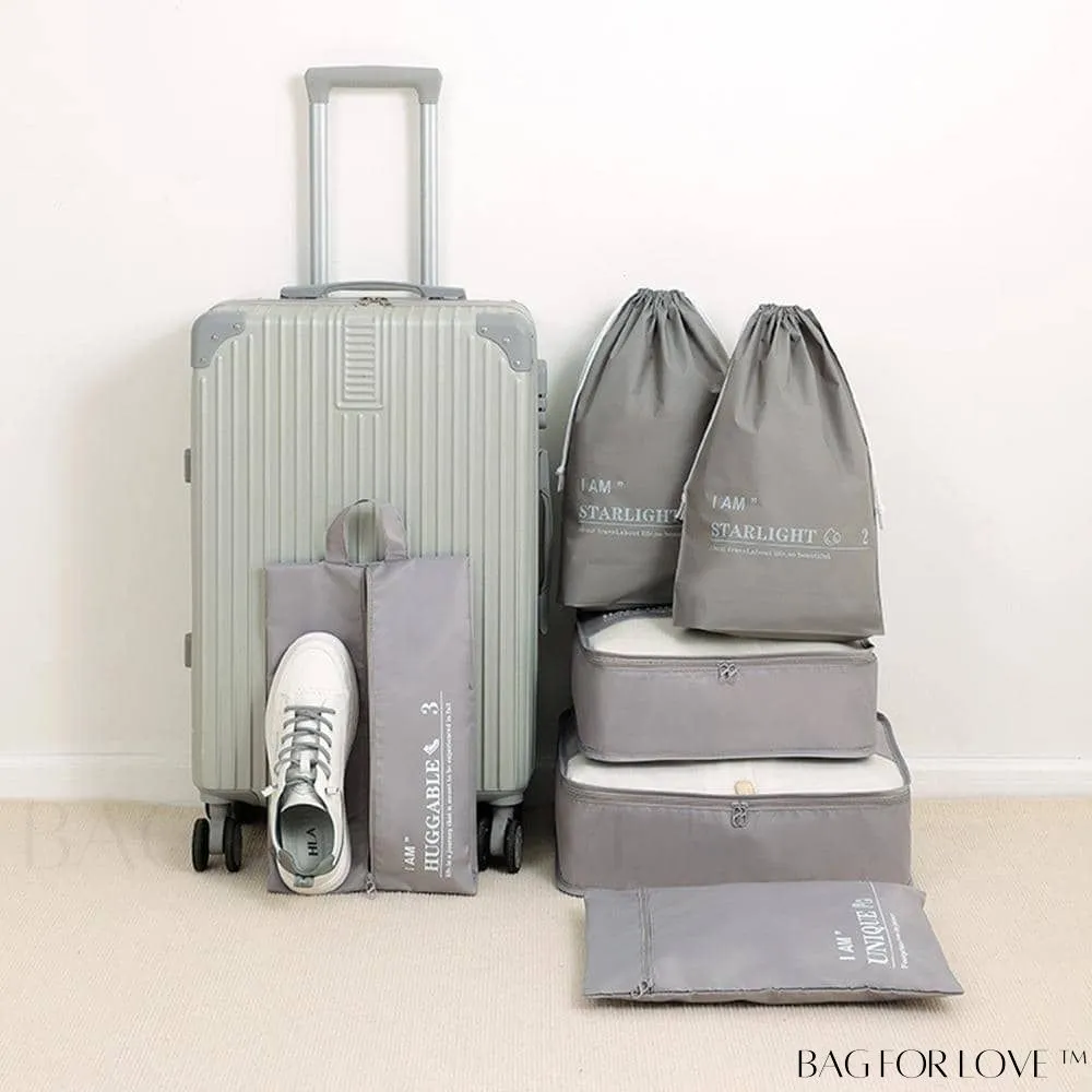 BagForLove - Versatile 6-Piece Travel Storage Set for Efficient Luggage Organization - Clothes, Underwear, Cosmetics