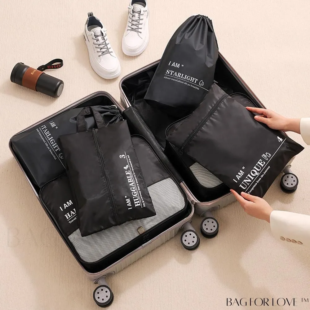 BagForLove - Versatile 6-Piece Travel Storage Set for Efficient Luggage Organization - Clothes, Underwear, Cosmetics