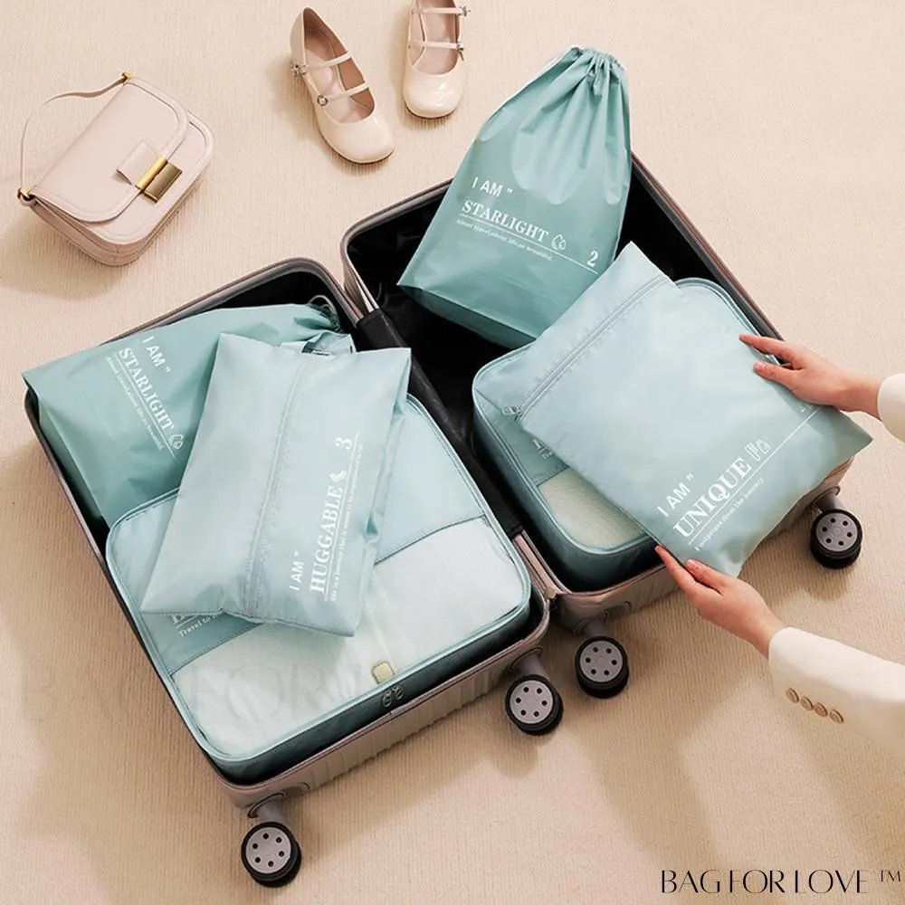 BagForLove - Versatile 6-Piece Travel Storage Set for Efficient Luggage Organization - Clothes, Underwear, Cosmetics