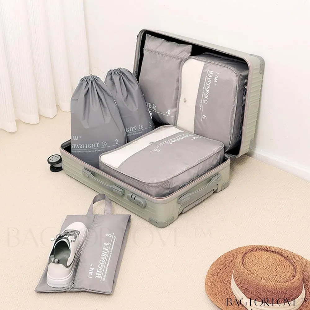 BagForLove - Versatile 6-Piece Travel Storage Set for Efficient Luggage Organization - Clothes, Underwear, Cosmetics