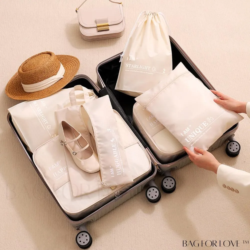 BagForLove - Versatile 6-Piece Travel Storage Set for Efficient Luggage Organization - Clothes, Underwear, Cosmetics