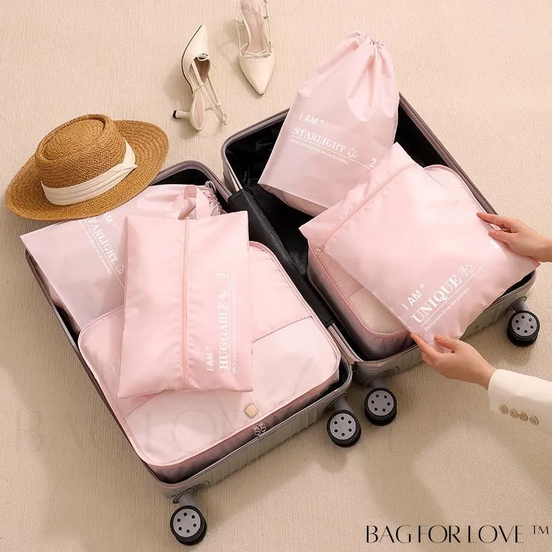 BagForLove - Versatile 6-Piece Travel Storage Set for Efficient Luggage Organization - Clothes, Underwear, Cosmetics