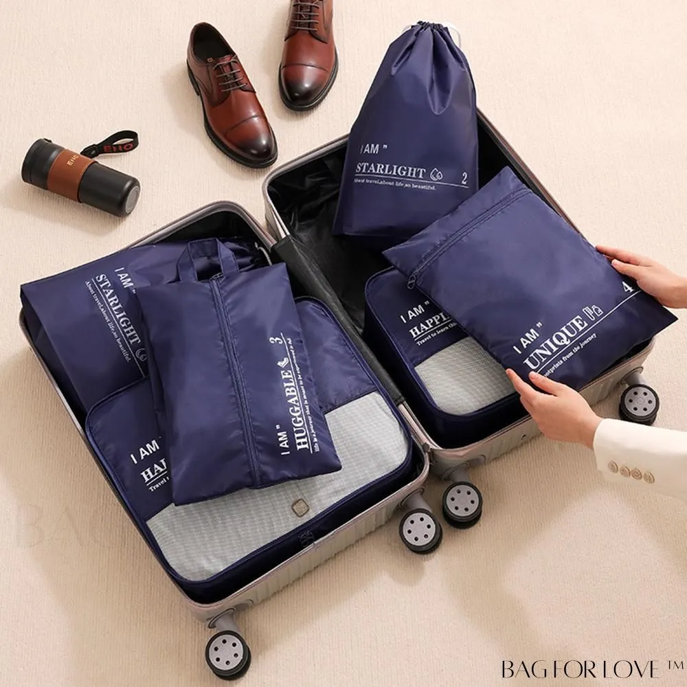 BagForLove - Versatile 6-Piece Travel Storage Set for Efficient Luggage Organization - Clothes, Underwear, Cosmetics