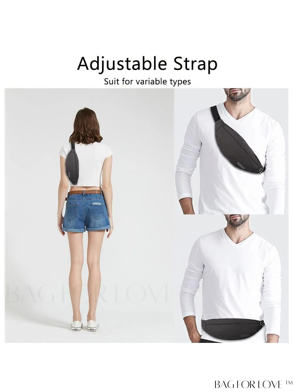 BagForLove - Versatile MAXTOP Waist Pack with Headphone Jack, Multiple Pockets & Adjustable Straps
