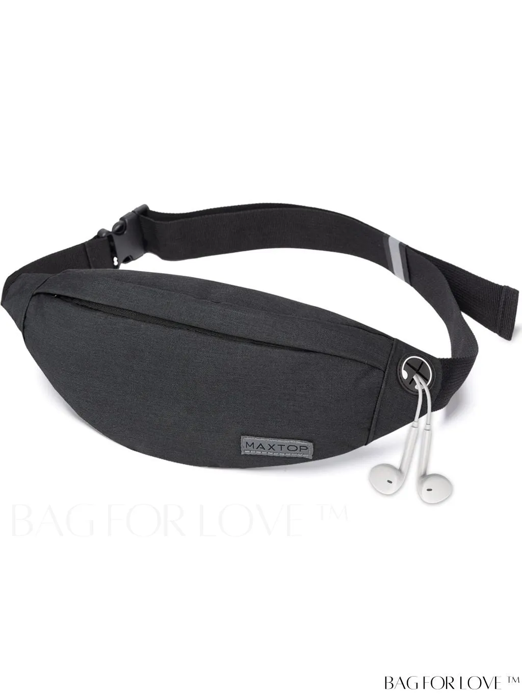 BagForLove - Versatile MAXTOP Waist Pack with Headphone Jack, Multiple Pockets & Adjustable Straps